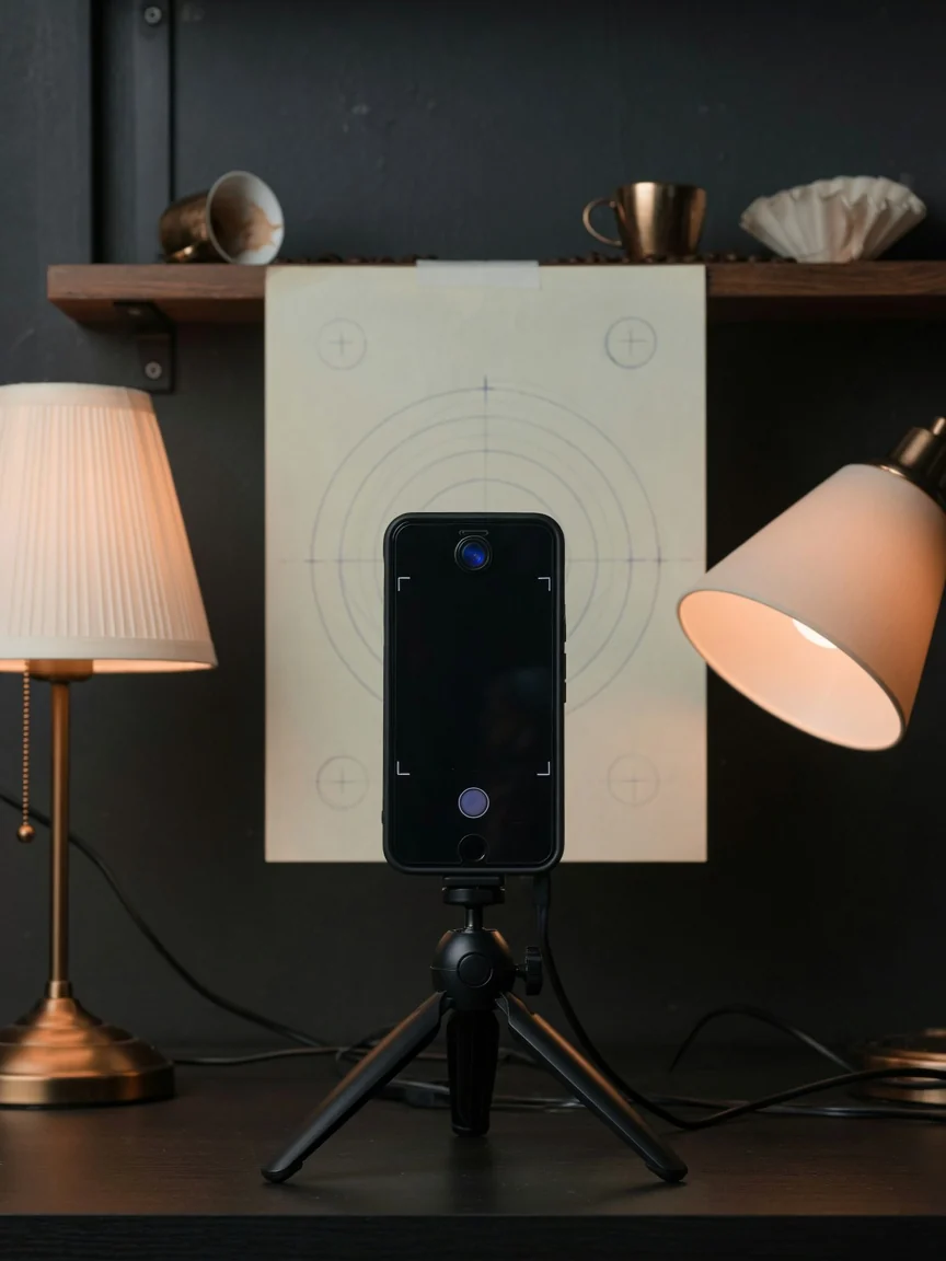 Even dual-light front capture for eye analysis