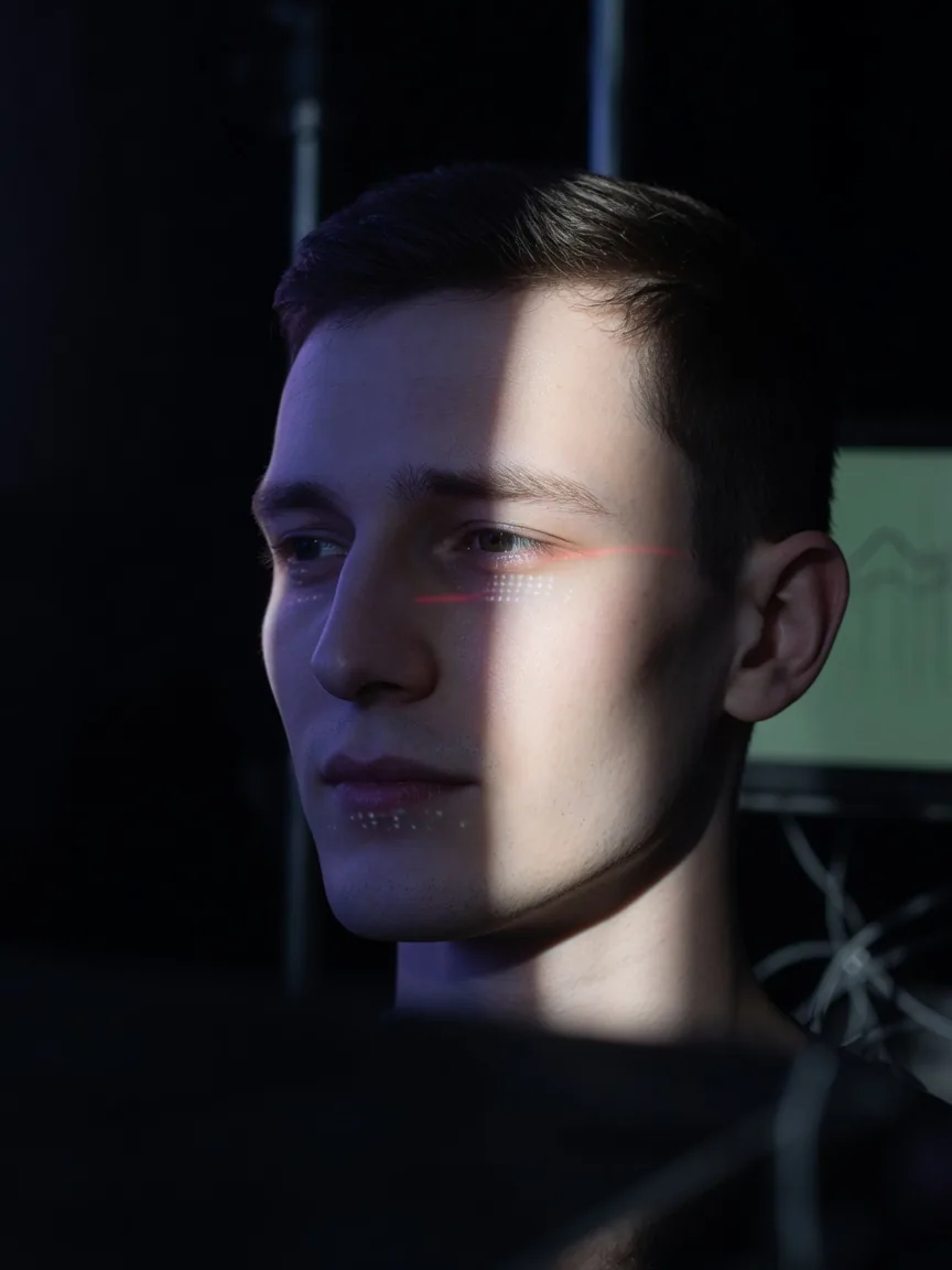Side-lit face portrait for multi-signal face analysis